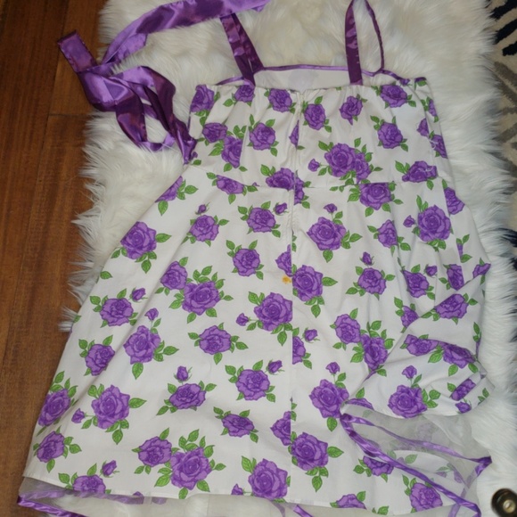 GUC Dressbarn Spring/Easter White/Purple Dress - Picture 5 of 8